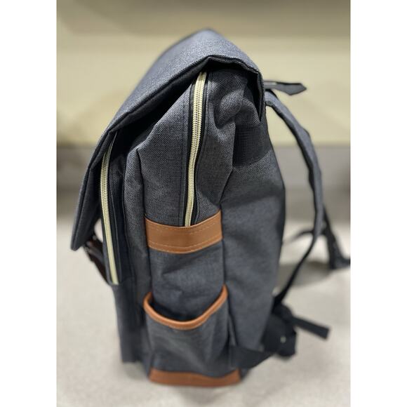 Feskin Unisex Professional Slim Rucksack Travel Business Laptop Canvas Backpack - Picture 4 of 10